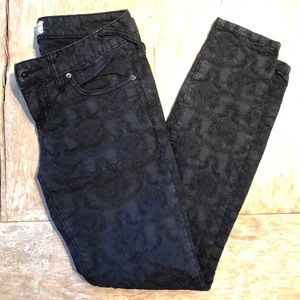 Free People patterned skinny jeans